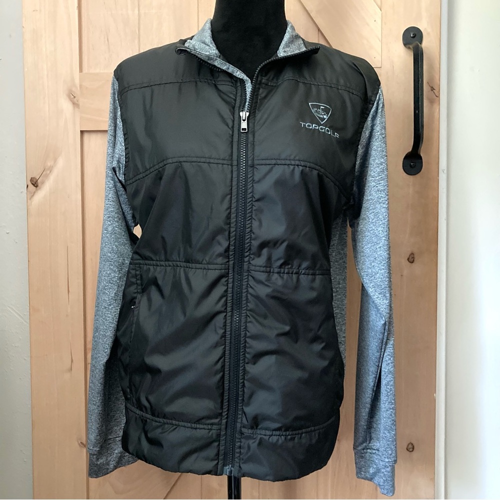 Women's Topgolf Black and Gray Lightweight Jacket Small